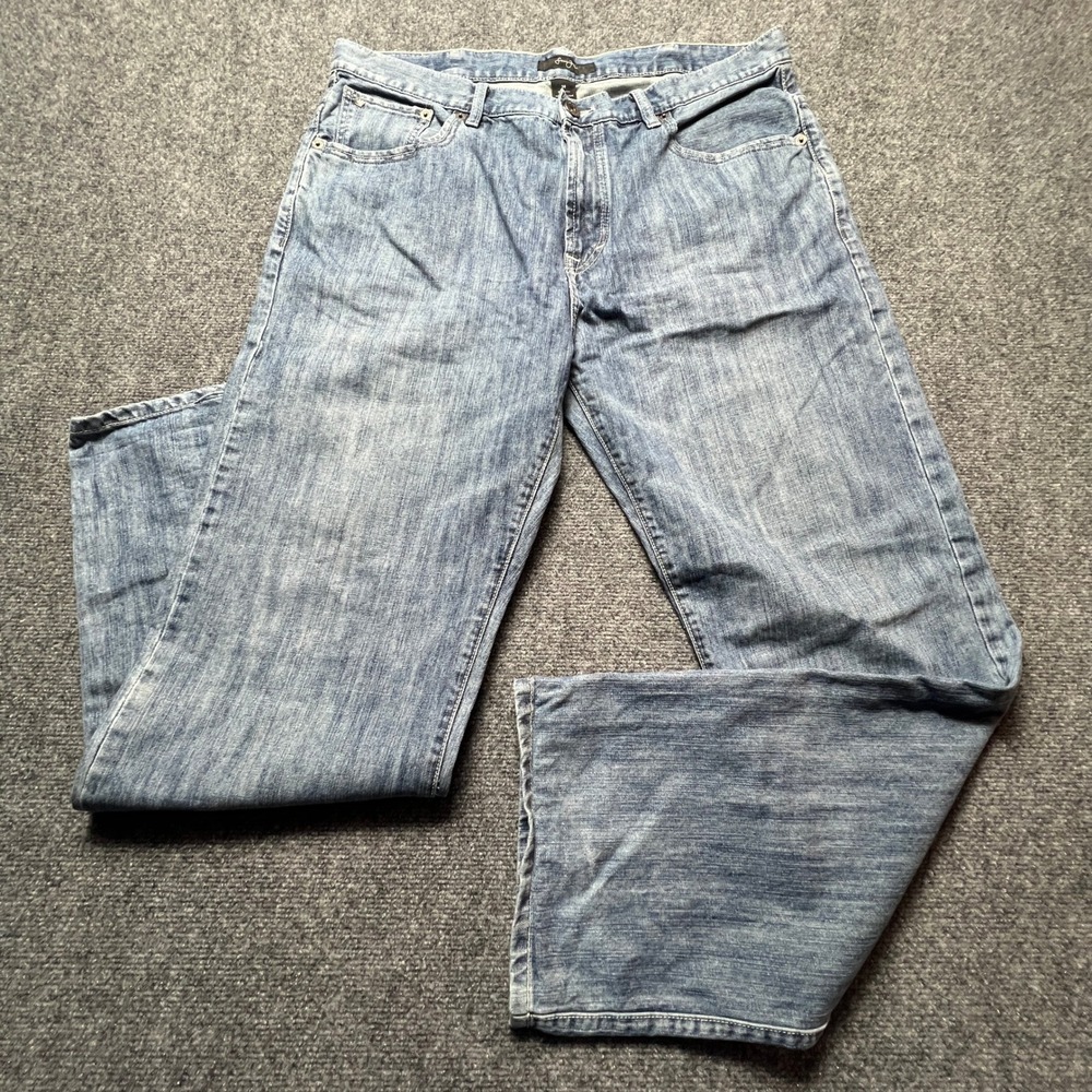 VTG Sean John Baggy Denim Jeans Size 38 Light Wash Y2K Hip Hop Skater